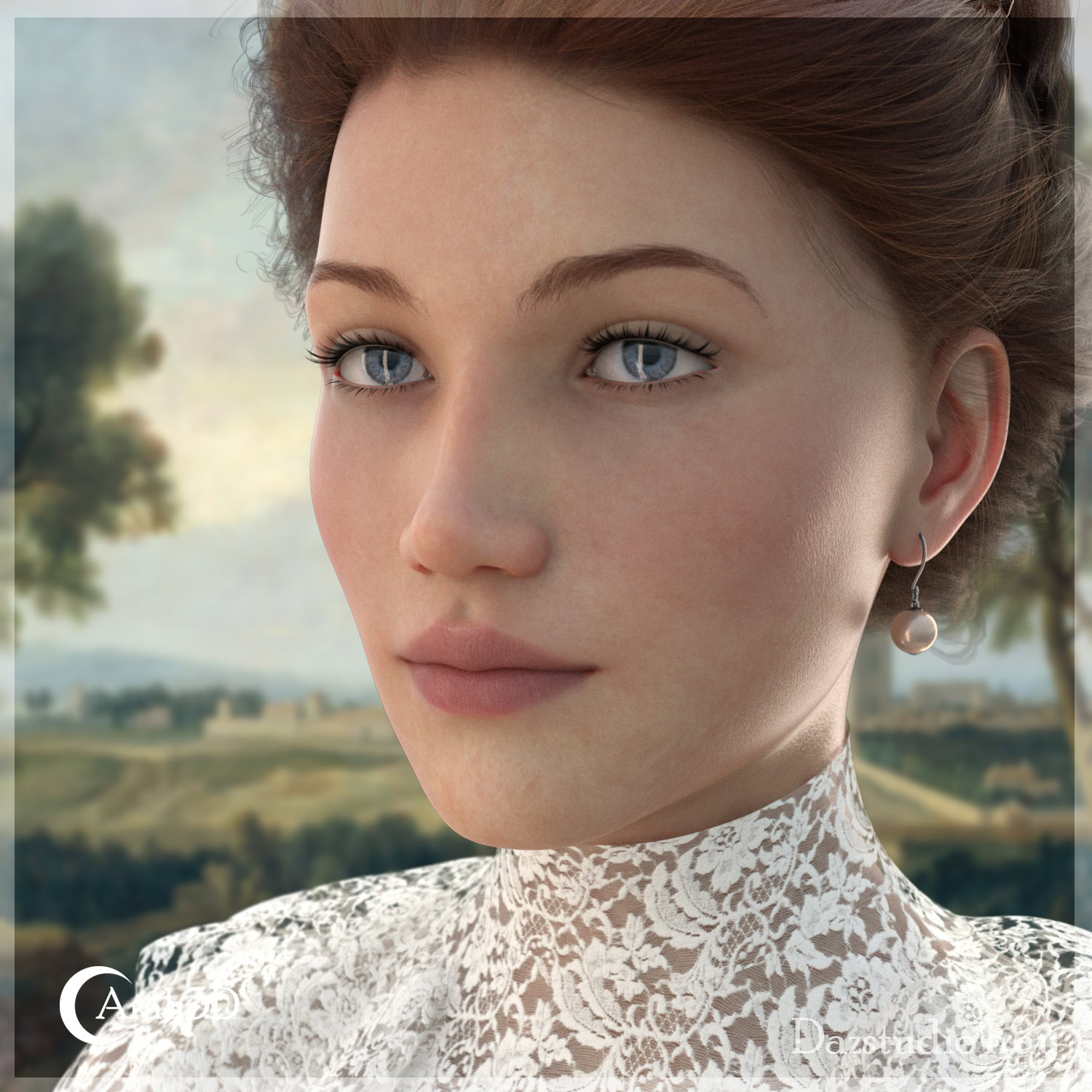 Arah3D Vintage Pearl Earrings Vol.01 for G8F and G9 - Image 13