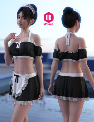 dForce WUK Maid Swimsuit for Genesis 8 & 8.1 Female