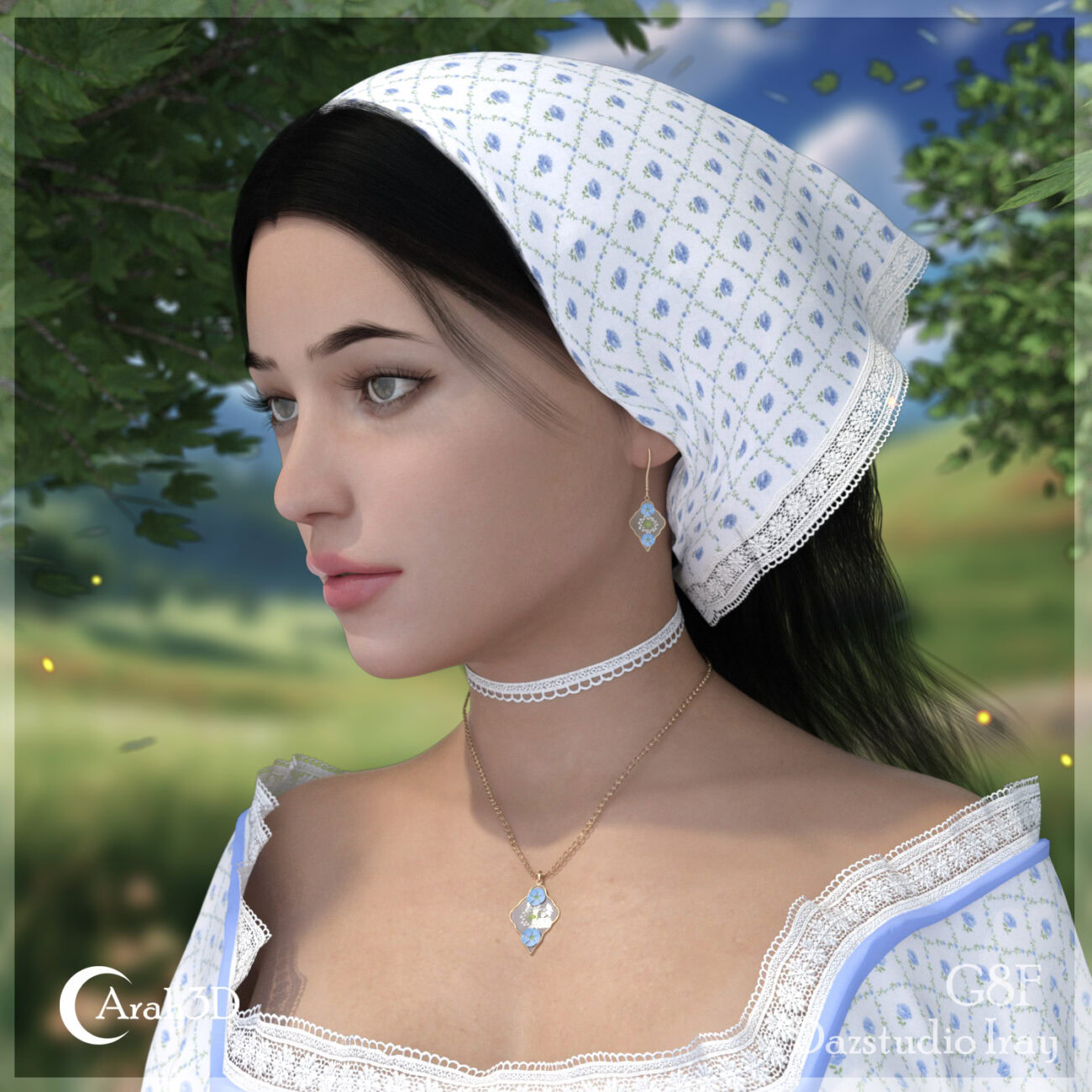 Arah3D Cottage Girl Hair for G8F and G9 - Image 3