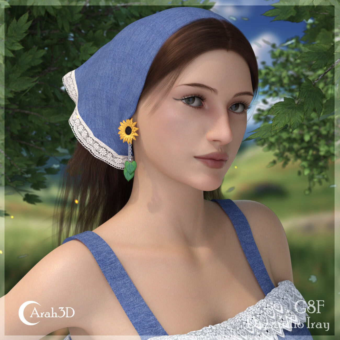 Arah3D Cottage Girl Hair for G8F and G9 - Image 4