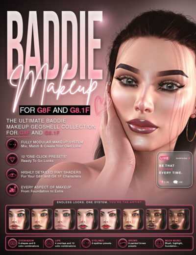 Baddie Makeup for G8F and G8.1F