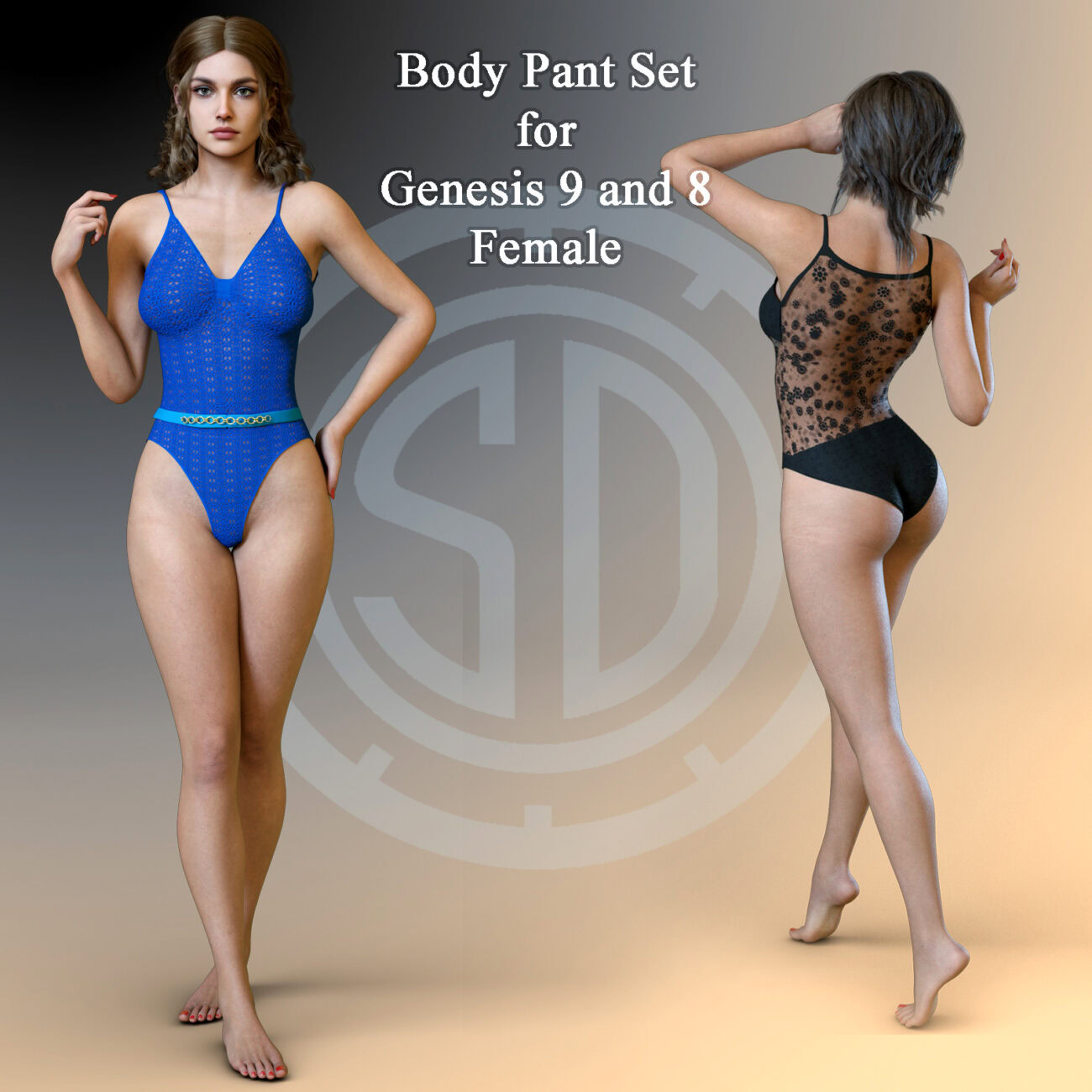SD Body Pant Set for Genesis 9 and 8 Female - Image 2