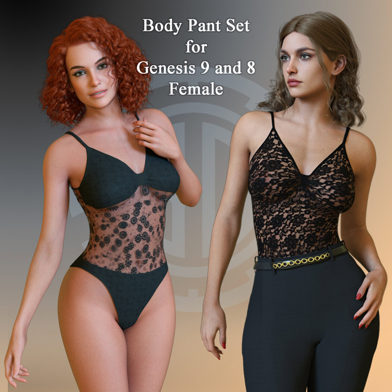 SD Body Pant Set for Genesis 9 and 8 Female - Image 5