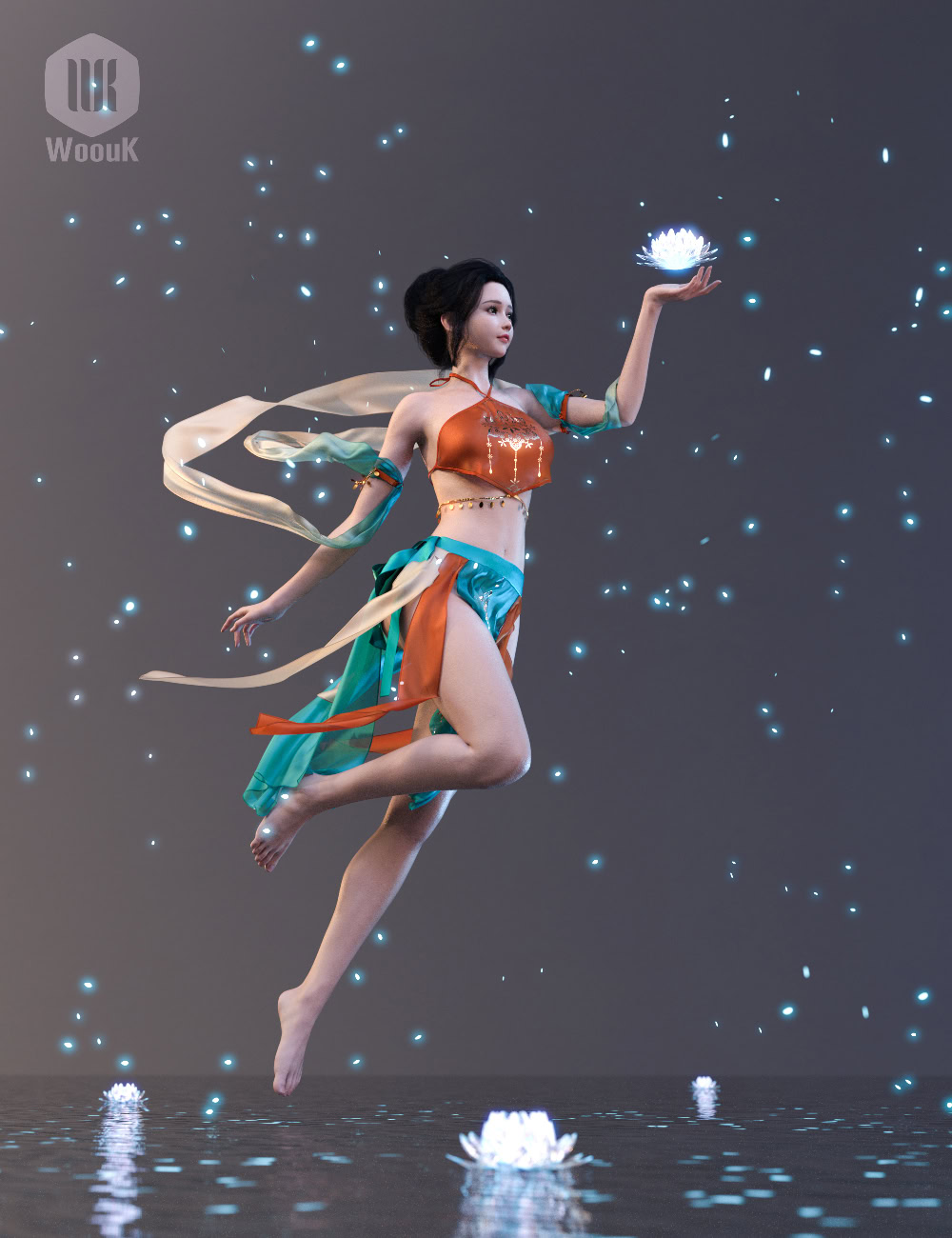 dForce WUK Dunhuang Iridescence Outfit for Genesis 8 and 8.1 Female - Image 3