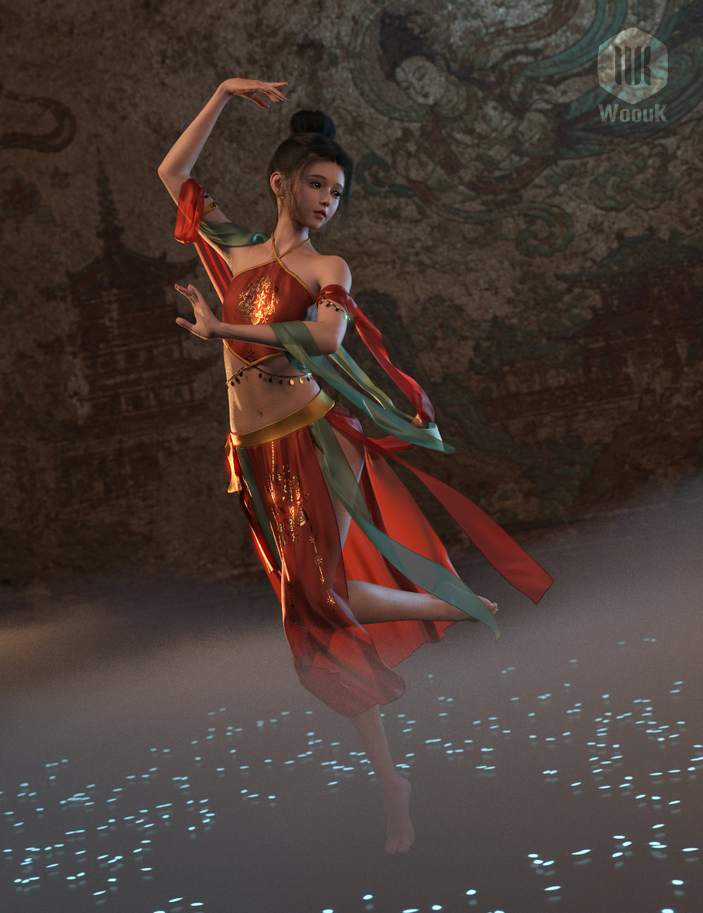 dForce WUK Dunhuang Iridescence Outfit for Genesis 8 and 8.1 Female - Image 6