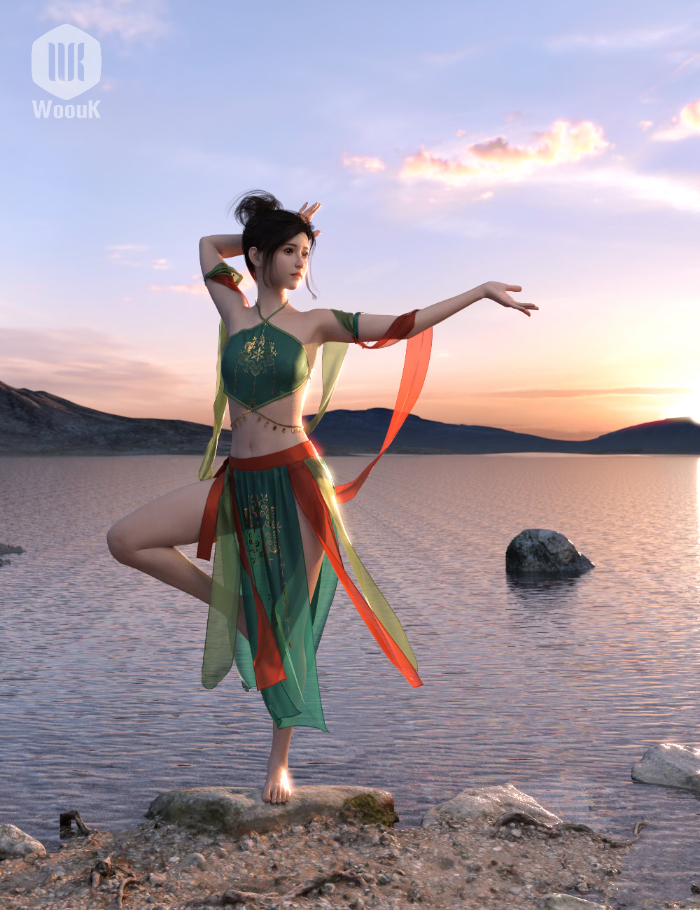 dForce WUK Dunhuang Iridescence Outfit for Genesis 8 and 8.1 Female - Image 7