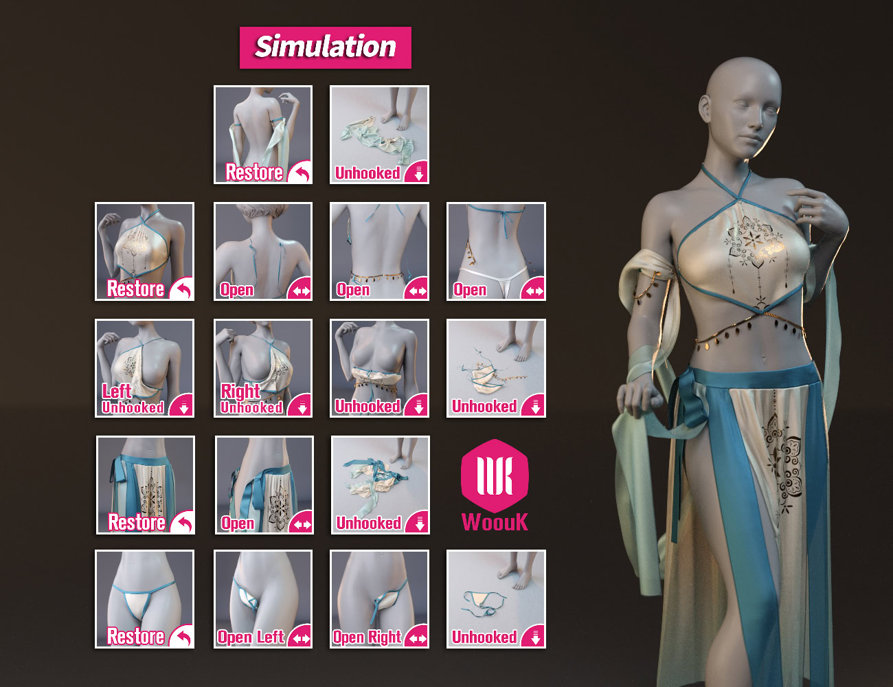 dForce WUK Dunhuang Iridescence Outfit for Genesis 8 and 8.1 Female - Image 11