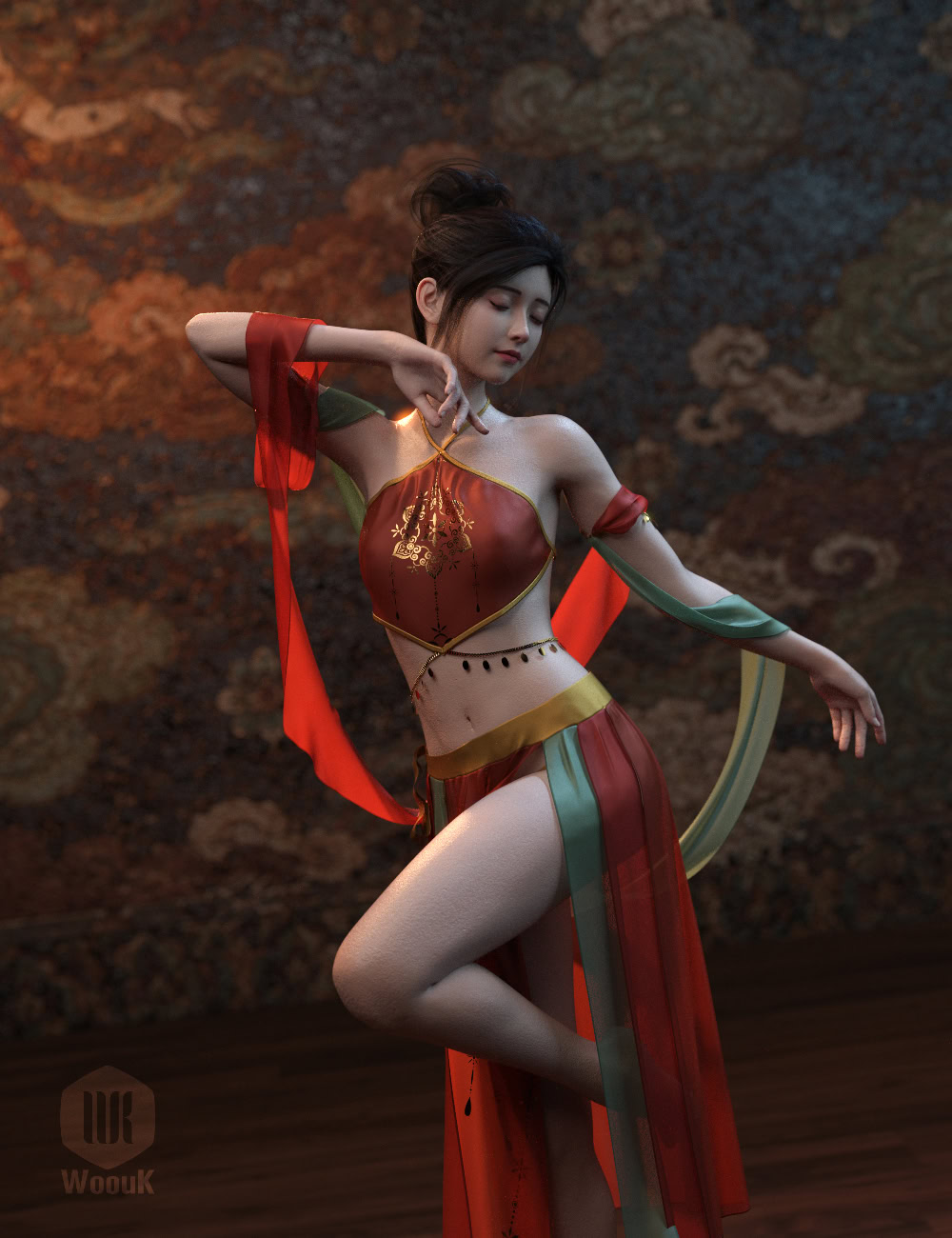 dForce WUK Dunhuang Iridescence Outfit for Genesis 8 and 8.1 Female - Image 12