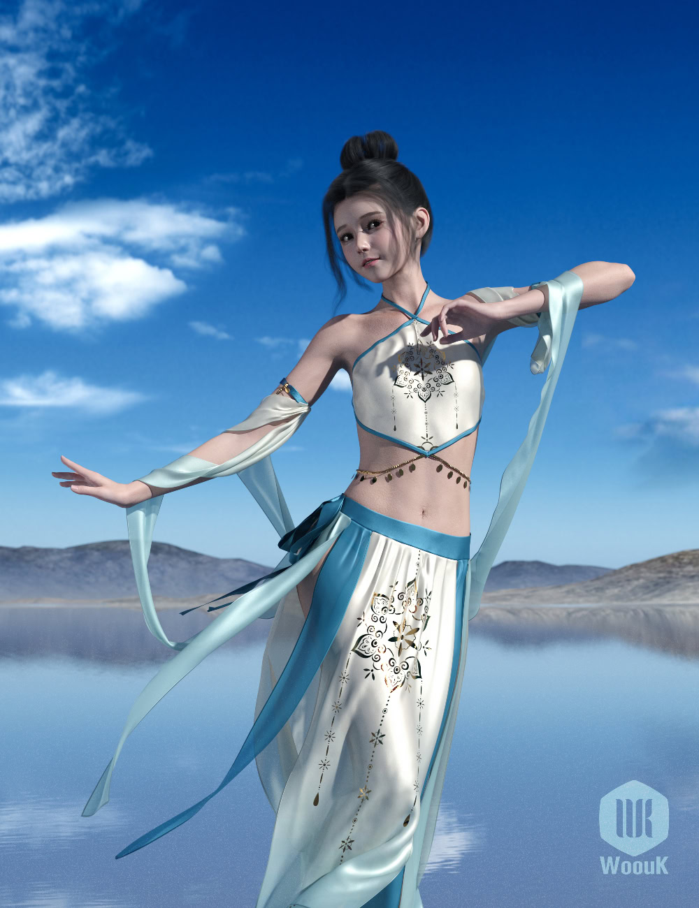 dForce WUK Dunhuang Iridescence Outfit for Genesis 8 and 8.1 Female - Image 13
