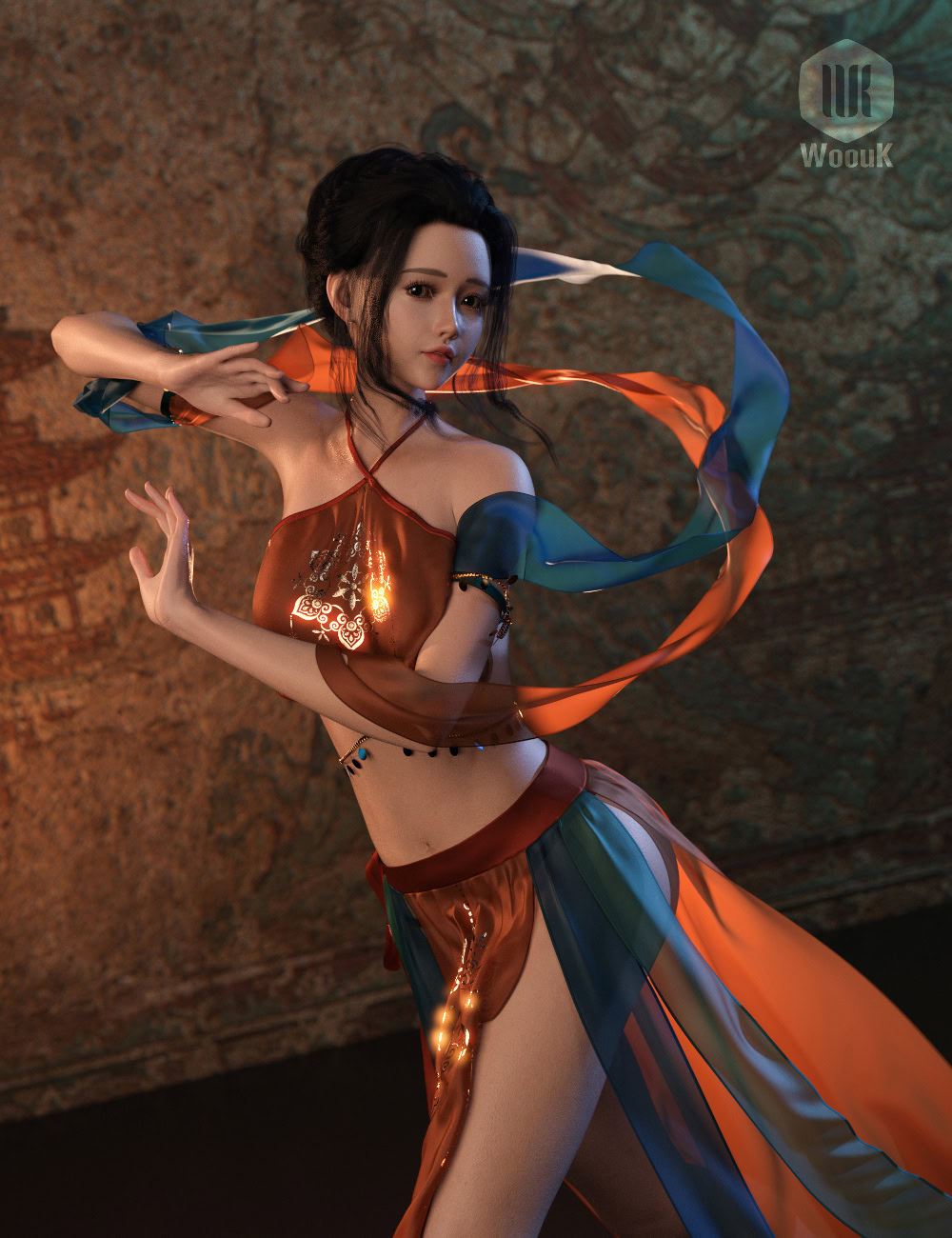 dForce WUK Dunhuang Iridescence Outfit for Genesis 8 and 8.1 Female - Image 14