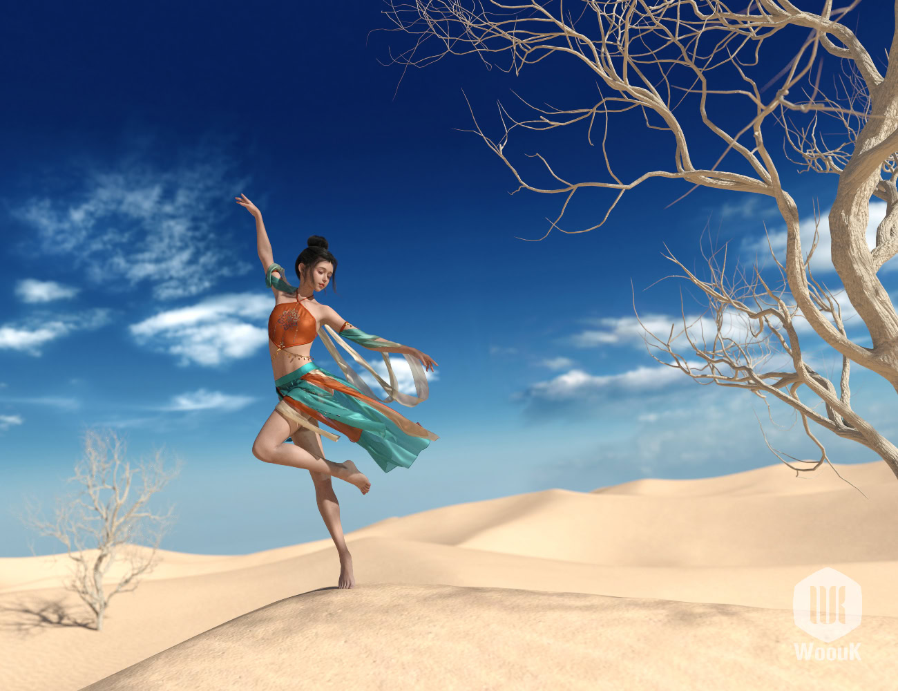 dForce WUK Dunhuang Iridescence Outfit for Genesis 8 and 8.1 Female - Image 15