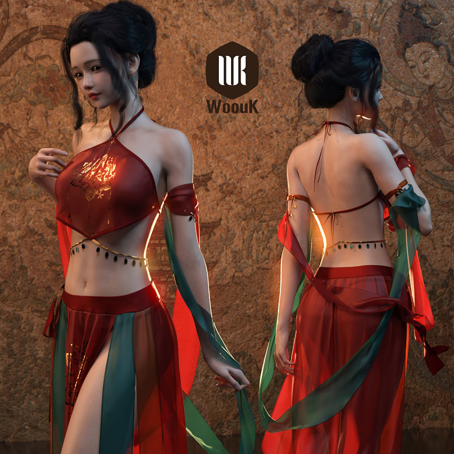 dForce WUK Dunhuang Iridescence Outfit for Genesis 8 and 8.1 Female