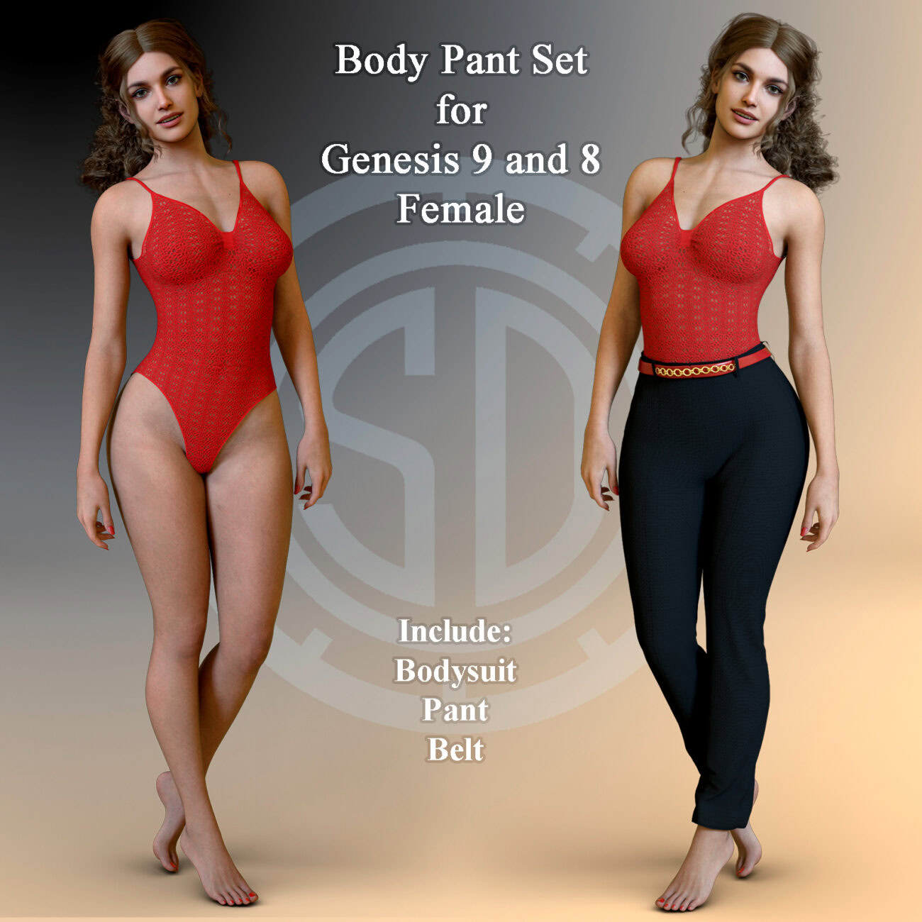 SD Body Pant Set for Genesis 9 and 8 Female