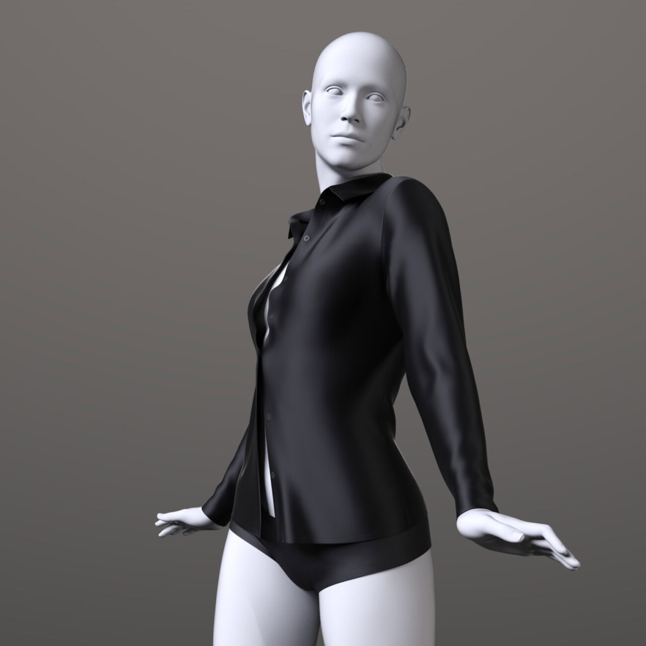 Unbuttoned Blouse Genesis 8 Female and  Genesis 9 - Image 4