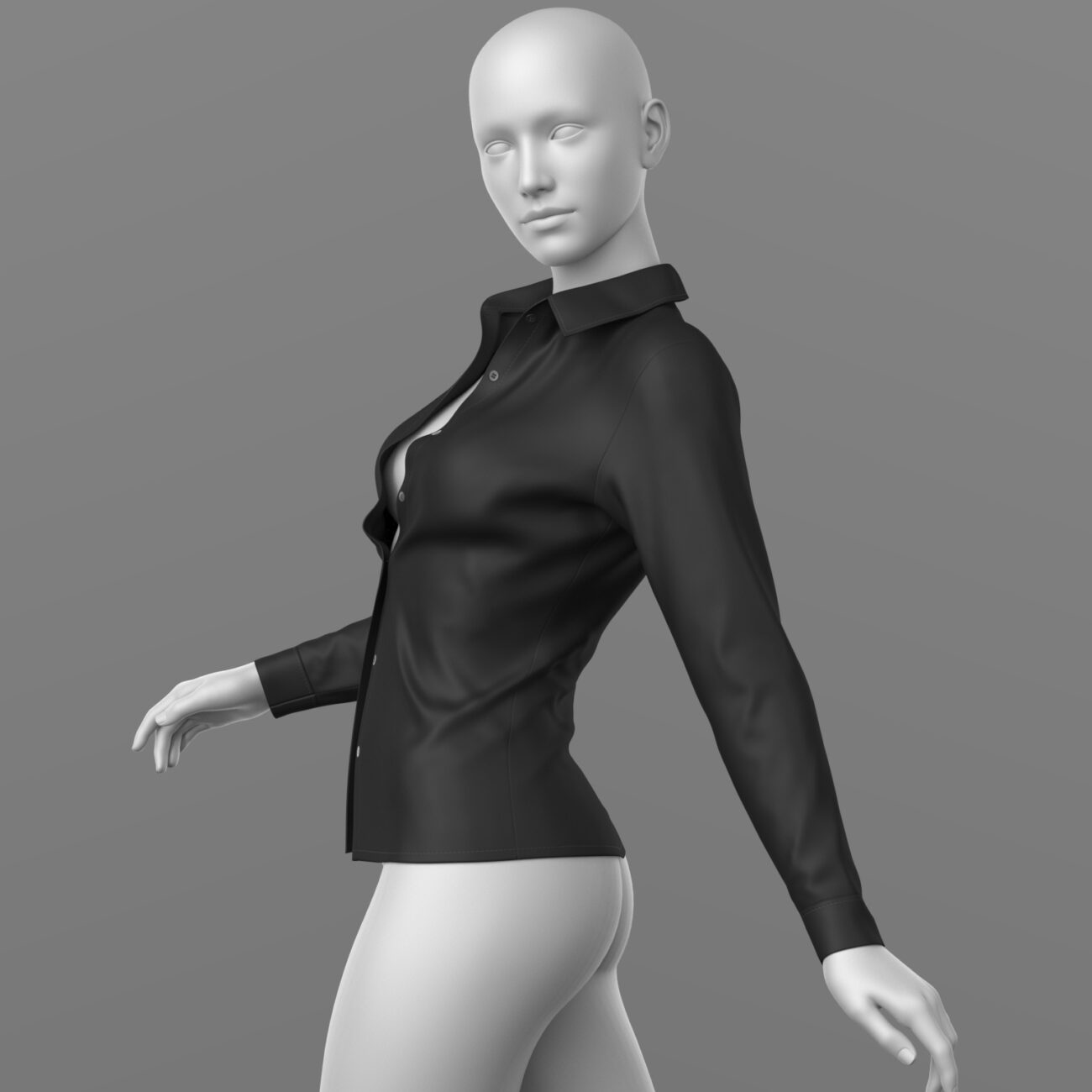 Unbuttoned Blouse Genesis 8 Female and  Genesis 9 - Image 6
