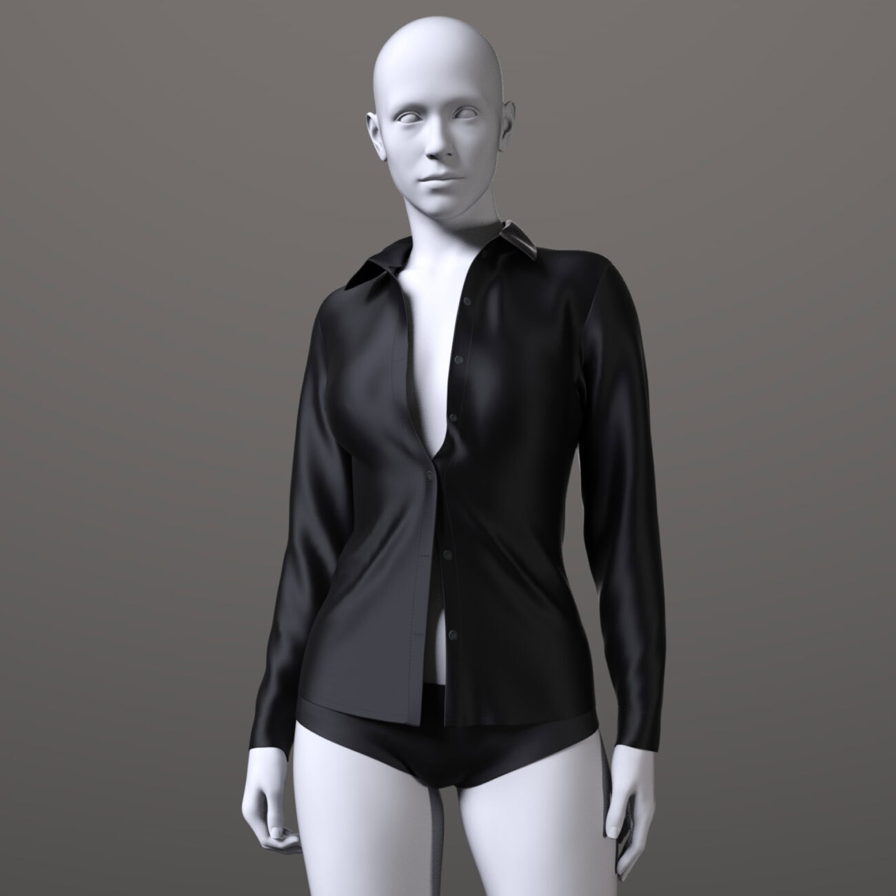 Unbuttoned Blouse Genesis 8 Female and  Genesis 9 - Image 2