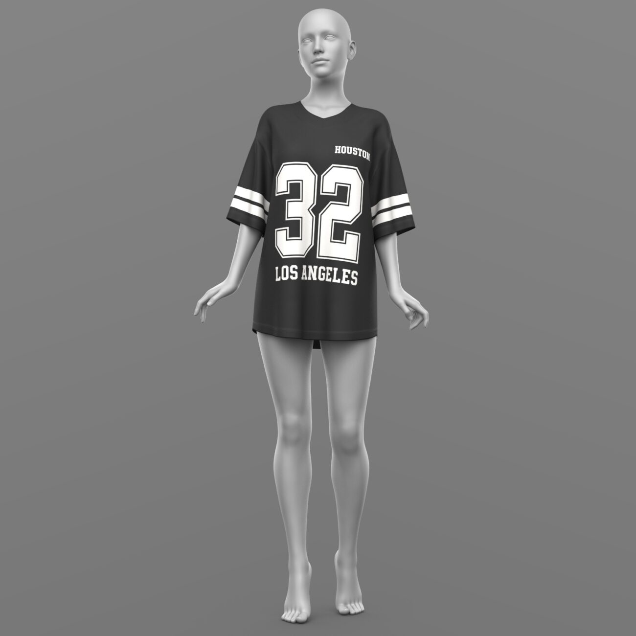 dForce Oversize T-Shirt Genesis 8 Female and Genesis 9 - Image 16