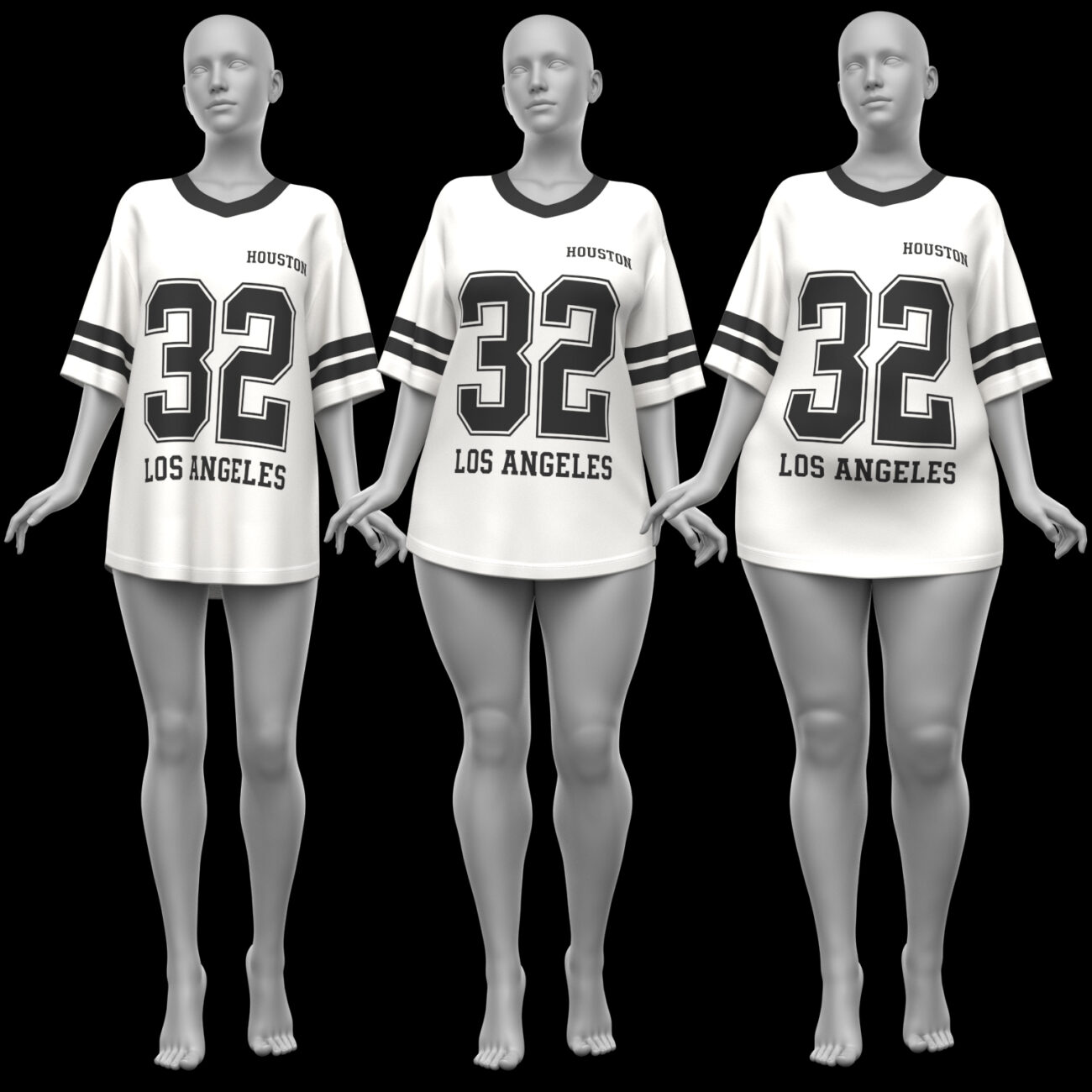 dForce Oversize T-Shirt Genesis 8 Female and Genesis 9 - Image 13