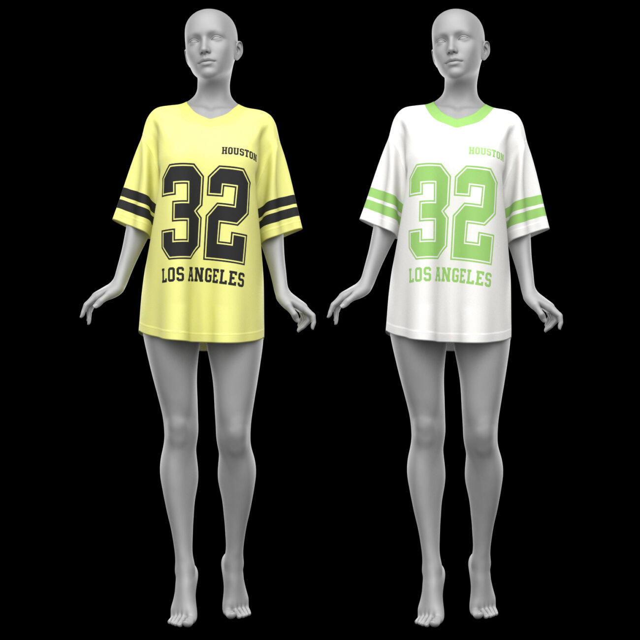 dForce Oversize T-Shirt Genesis 8 Female and Genesis 9 - Image 10