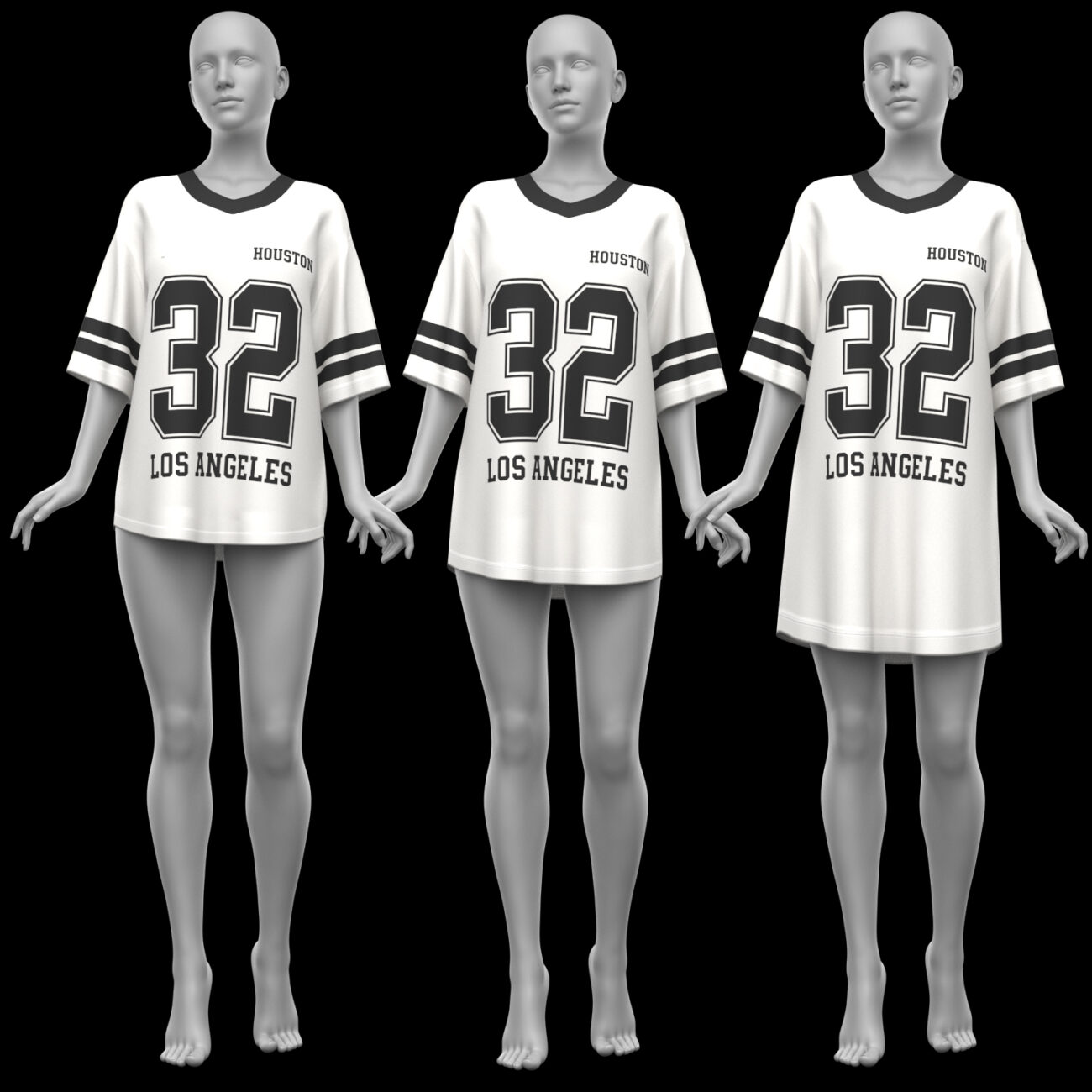 dForce Oversize T-Shirt Genesis 8 Female and Genesis 9 - Image 12