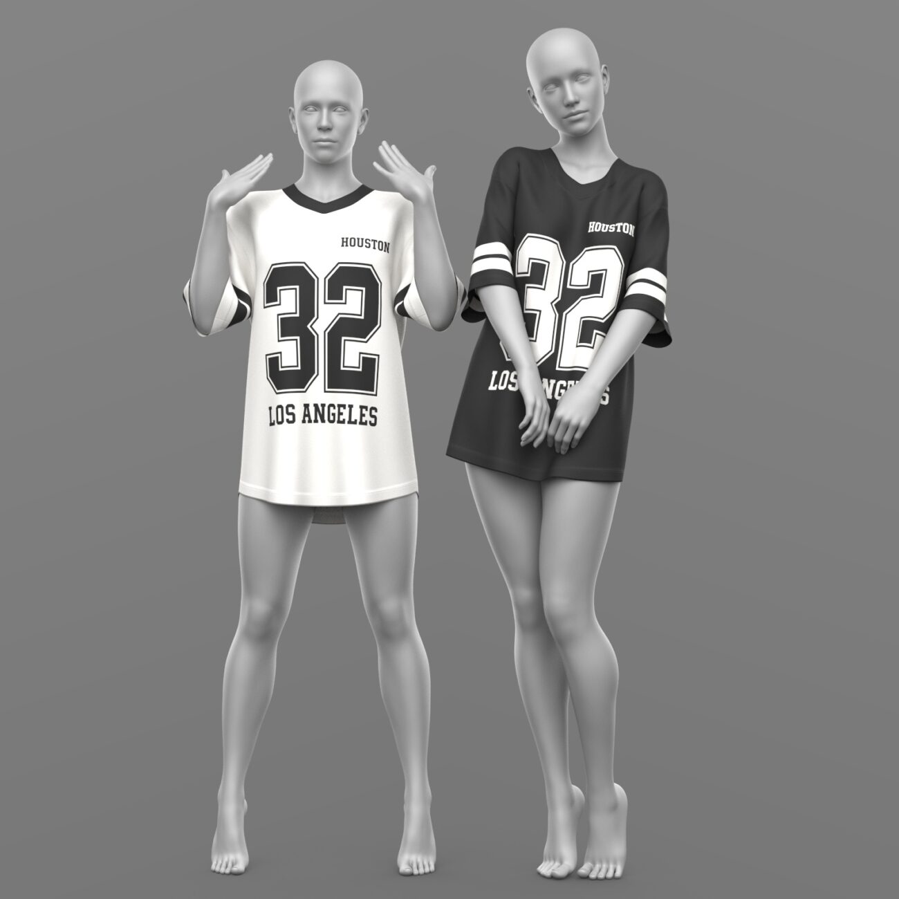 dForce Oversize T-Shirt Genesis 8 Female and Genesis 9 - Image 2