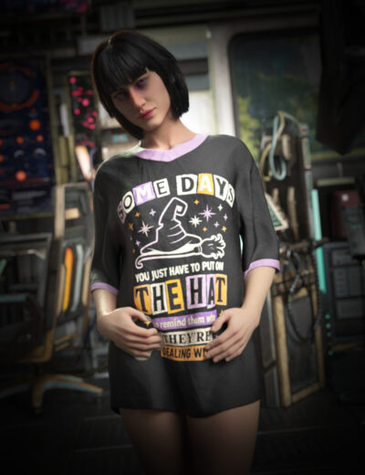dForce Oversize T-Shirt Genesis 8 Female and Genesis 9